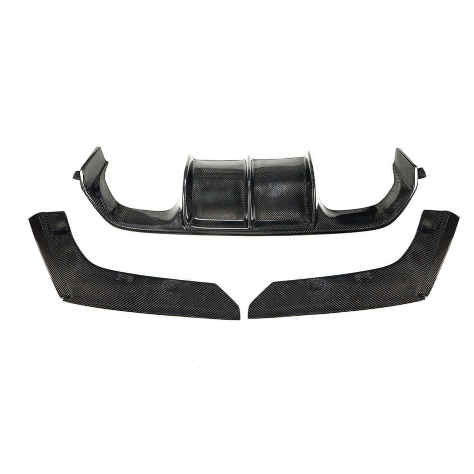 Dry Carbon Fibre V-Style Rear Diffuser with Corner Extensions | BMW M4 F82