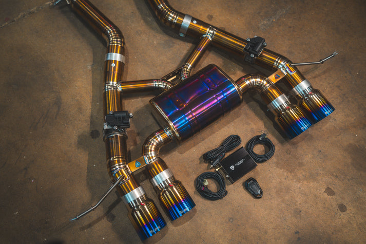 2022-2025 BMW G87, M2 3.0L Axleback Grade 5 Titanium Titanium 4.0 Inch Outlet Tips Valvetronic Designs
